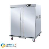 Mobile double door food warmer cart