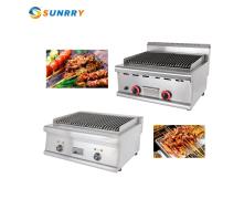 BBQ Counter Top Gas Lava Rock Grill