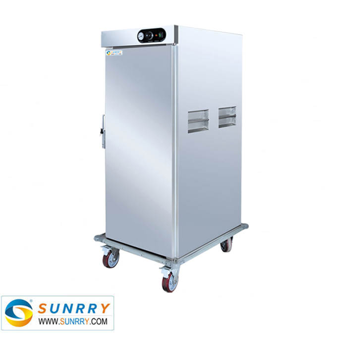 Mobile single door food warmer cart