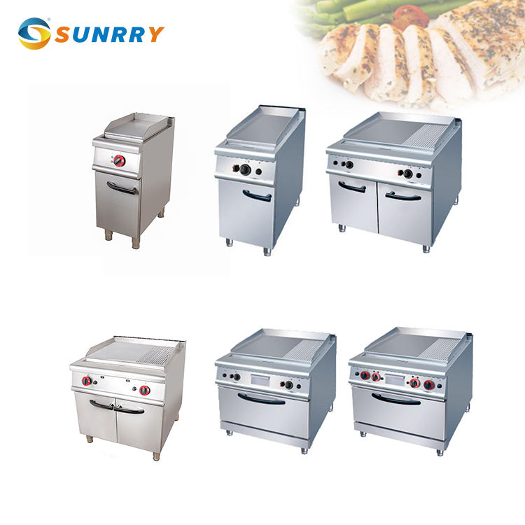 Floor Type Electric Gas Griddle Grill Machine