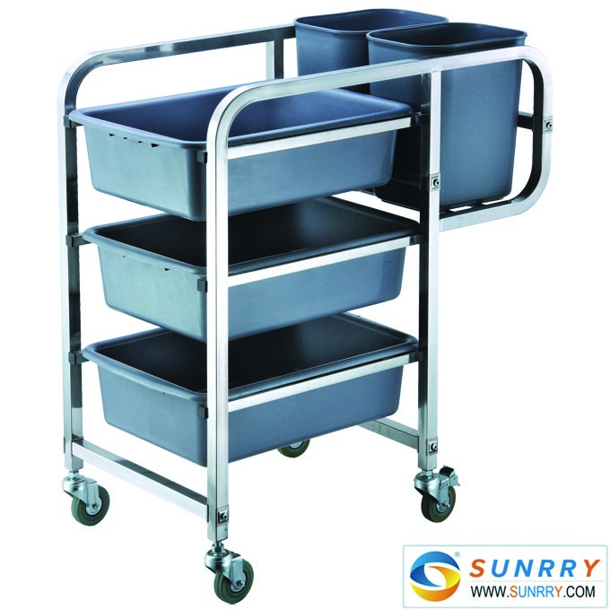 Stainless Steel Dish Collecting Cart