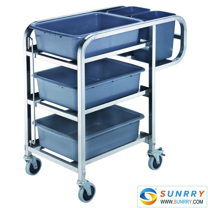 Stainless Steel Dish Collecting Cart