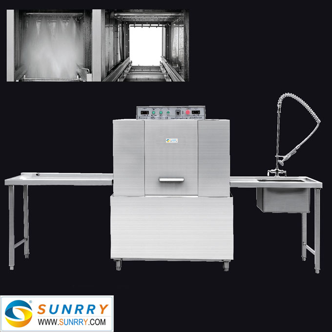 Single Cylinder & Single Spray Tunnel Type Dishwasher