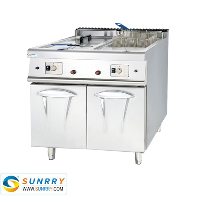 Gas 2-Tank Fryer With Cabinet