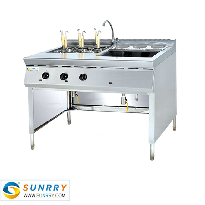 Gas Convection Pasta Cooker with Bain Marie and Blender Pan